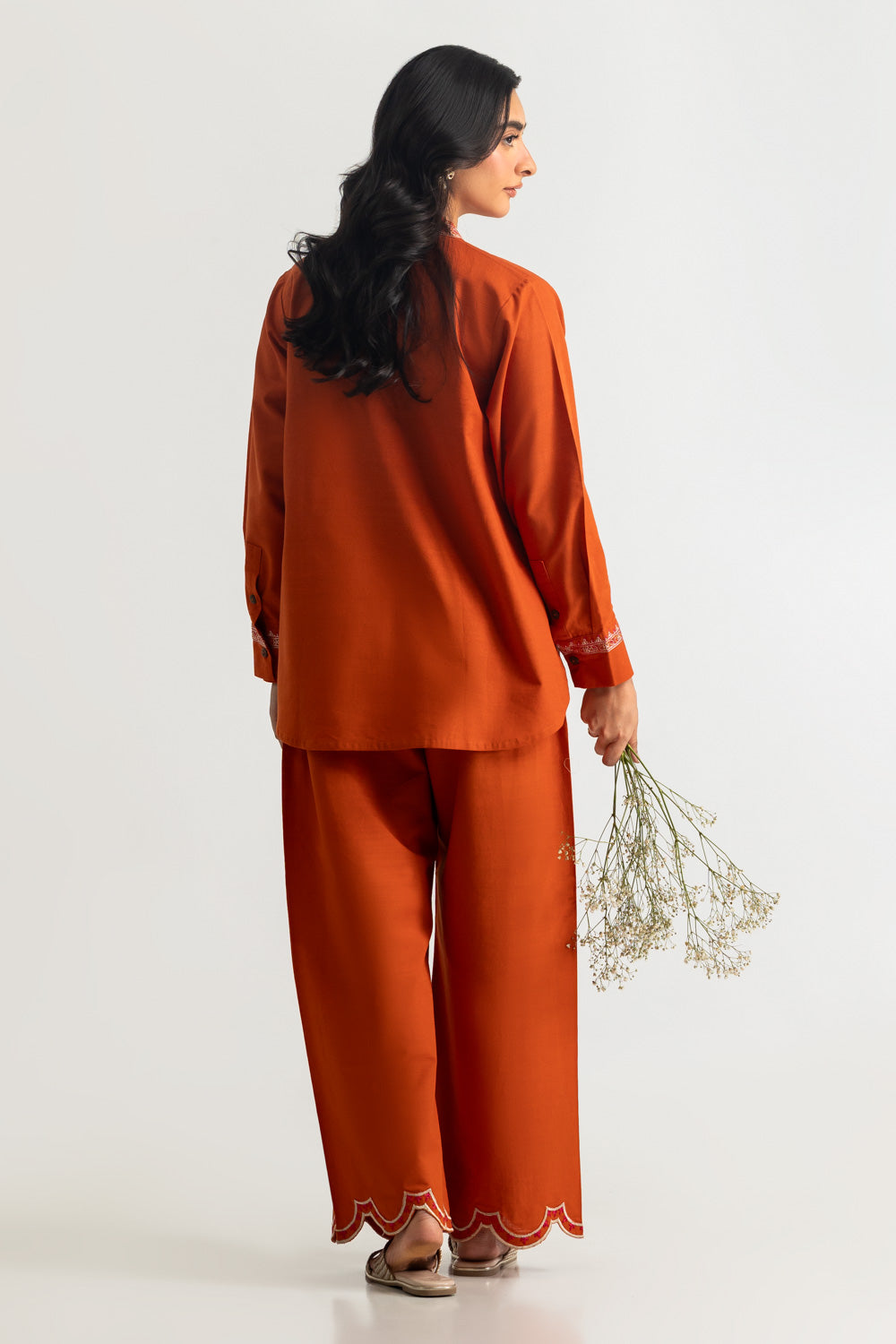 Khaddar Slub Embroidered Co-Ord Set