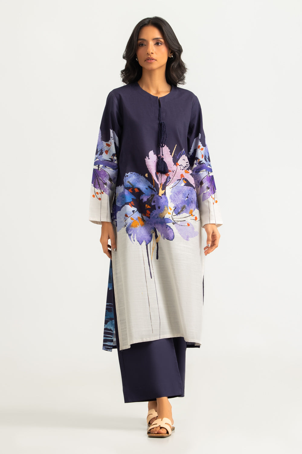 Khaddar Slub Embroidered Co-Ord Set