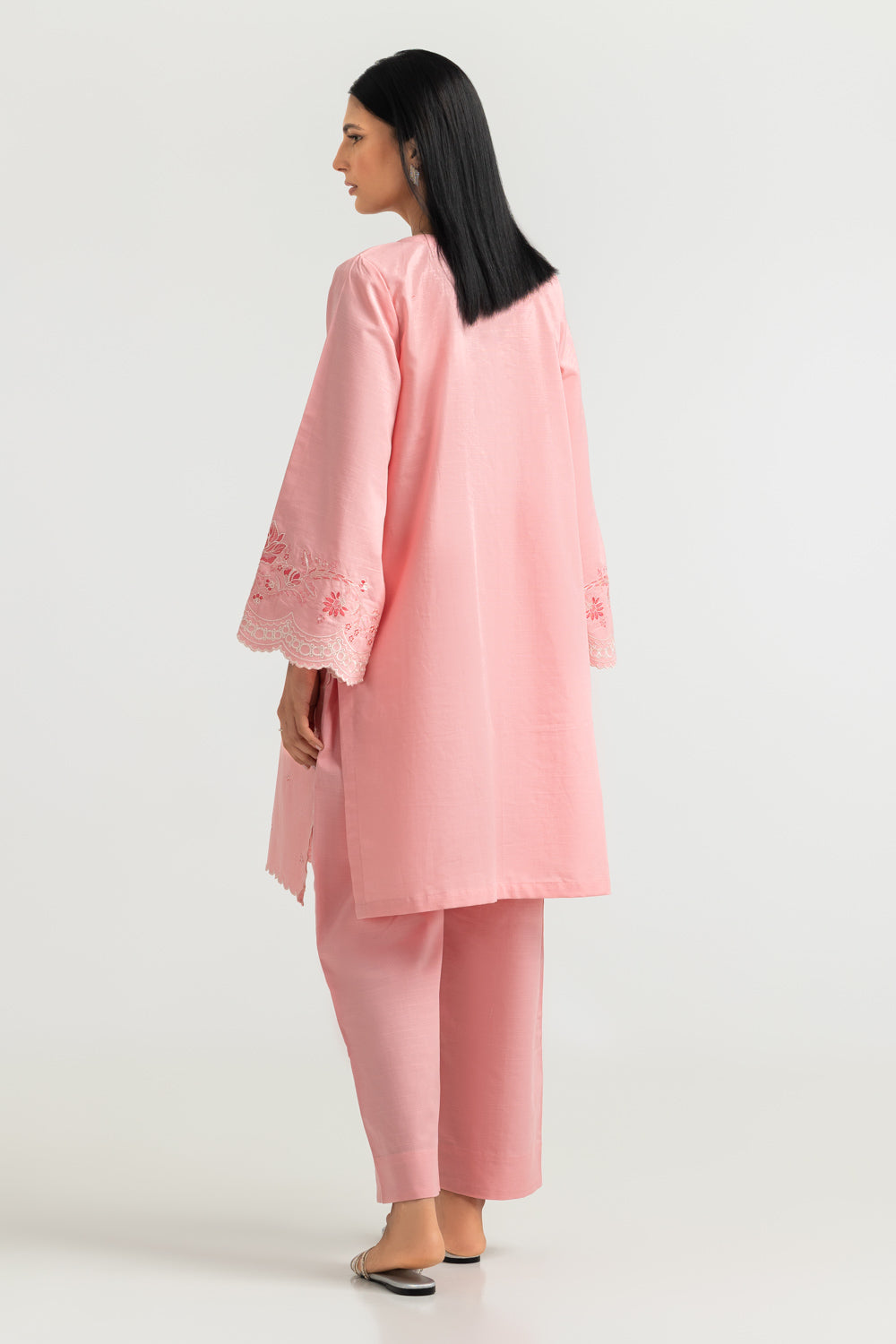 Khaddar Slub Embroidered Co-Ord Set