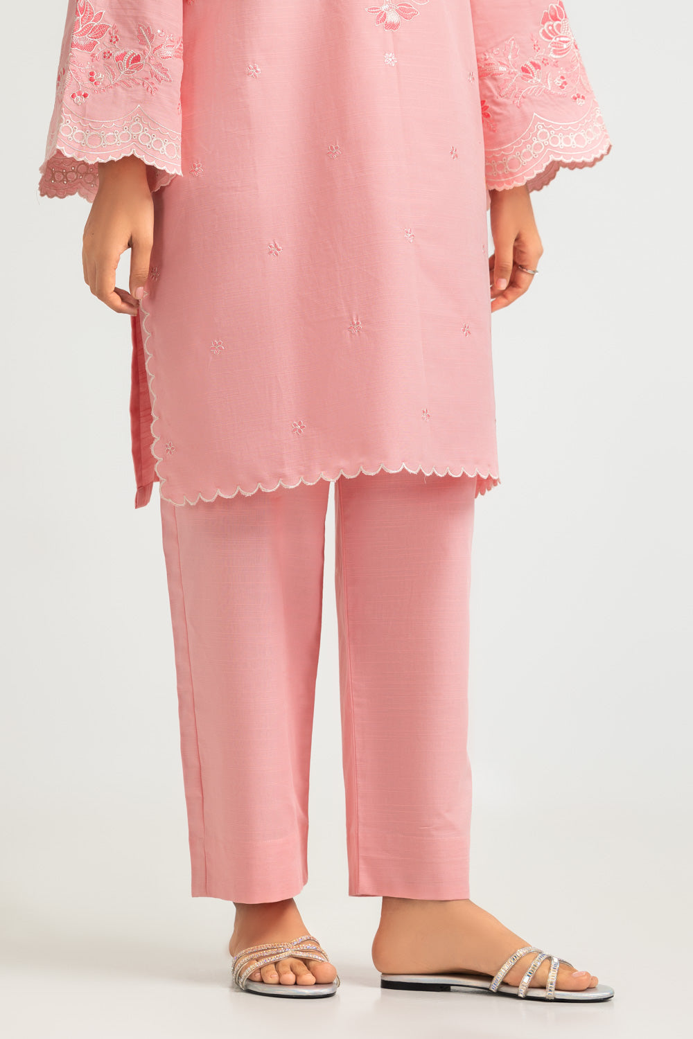 Khaddar Slub Embroidered Co-Ord Set
