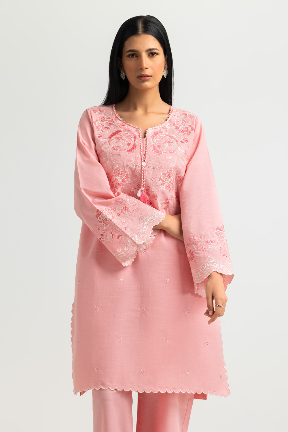 Khaddar Slub Embroidered Co-Ord Set
