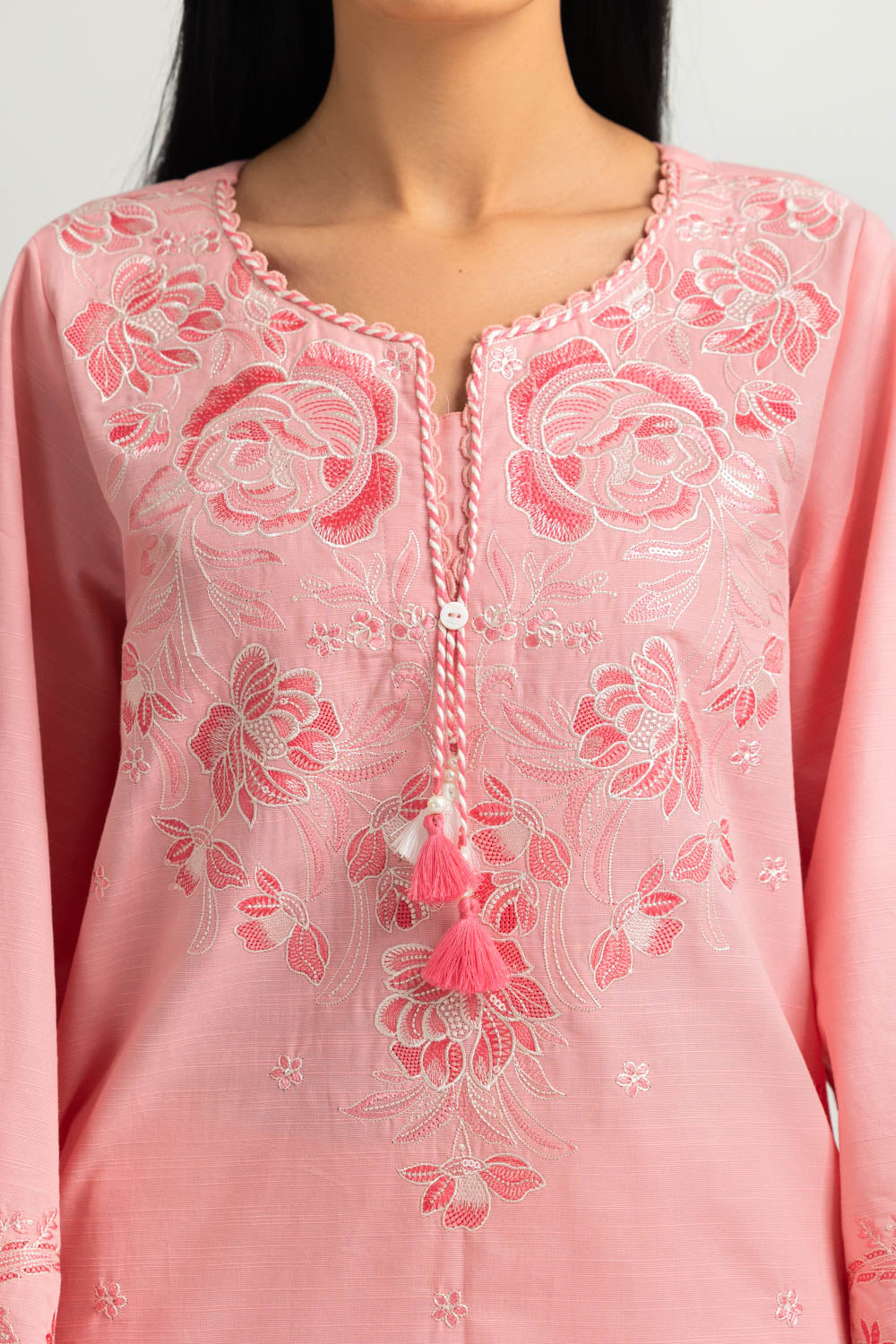 Khaddar Slub Embroidered Co-Ord Set