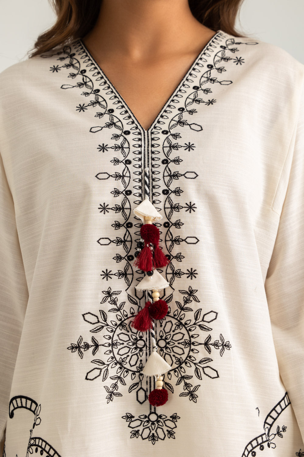 Khaddar Slub Embroidered Co-Ord Set