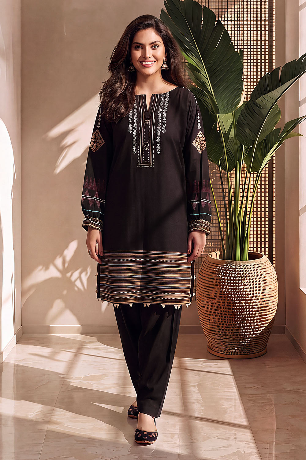 Khaddar Slub Printed Co-Ord Set