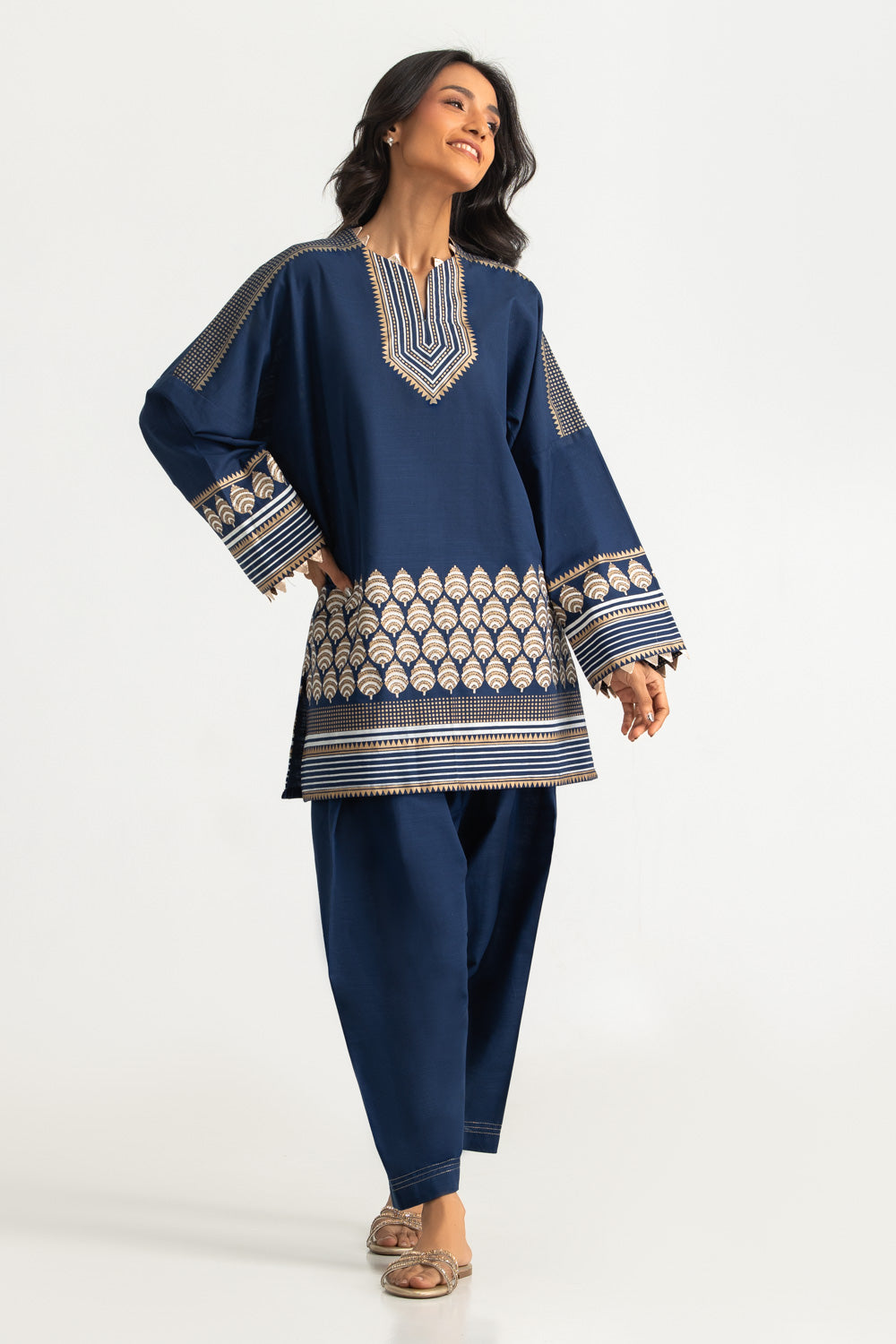 Khaddar Slub Printed Co-Ord Set