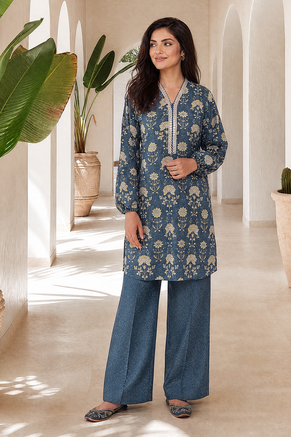 Khaddar Slub Printed Co-Ord Set