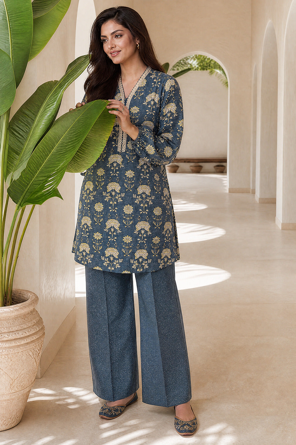 Khaddar Slub Printed Co-Ord Set
