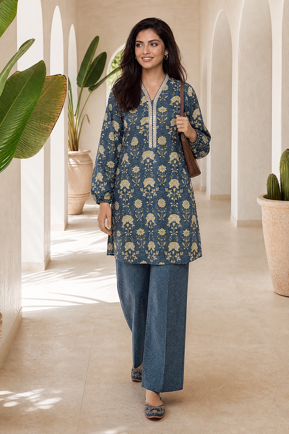 Khaddar Slub Printed Co-Ord Set