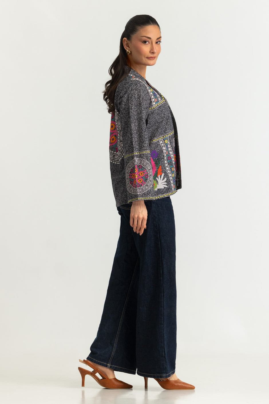 Khaddar Slub Printed Waistcoat
