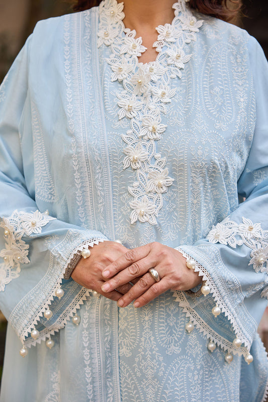 3 Piece Embroidered Lawn Suit with Lacquer Printed Chiffon Dupatta BM-62016