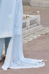 3 Piece Embroidered Lawn Suit with Lacquer Printed Chiffon Dupatta BM-62016