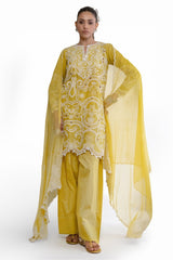 3 Piece Embroidered Lawn Suit with Lacquer Printed Chiffon Dupatta BM-62019