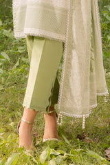 3 Piece Lacquer Printed Lawn Suit with Lace and Dupatta CL-52436