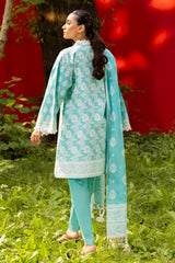 3 Piece Lacquer Printed Lawn Suit with Lace and Dupatta CL-52437