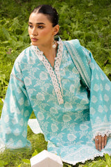 3 Piece Lacquer Printed Lawn Suit with Lace and Dupatta CL-52437