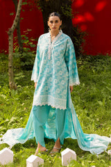3 Piece Lacquer Printed Lawn Suit with Lace and Dupatta CL-52437