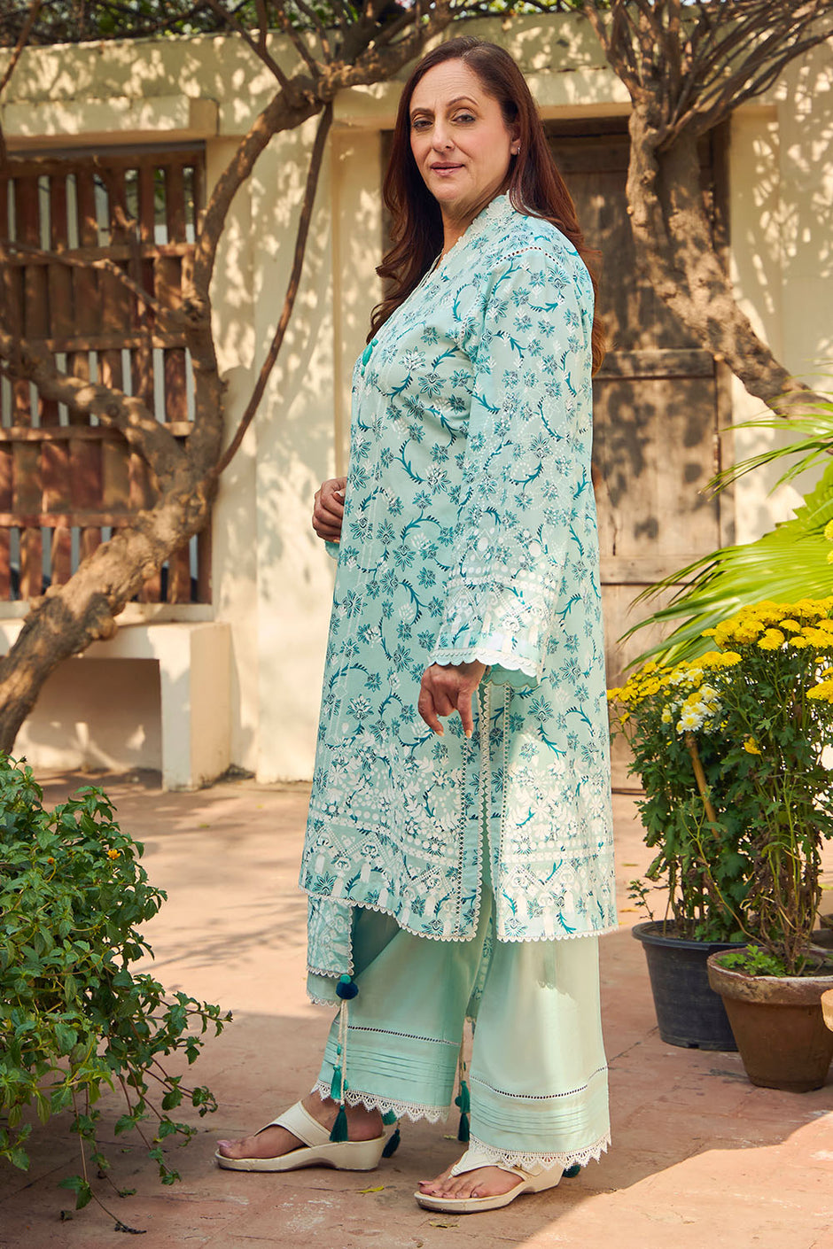 3 Piece Lacquer Printed Lawn Suit with Dupatta