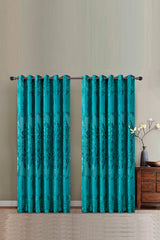Lake Blue Chenille Curtain