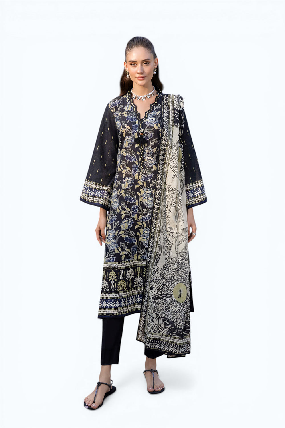 3 PIece Printed Lawn Suit