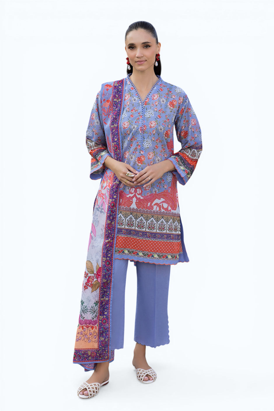 3 PIece Printed Lawn Suit