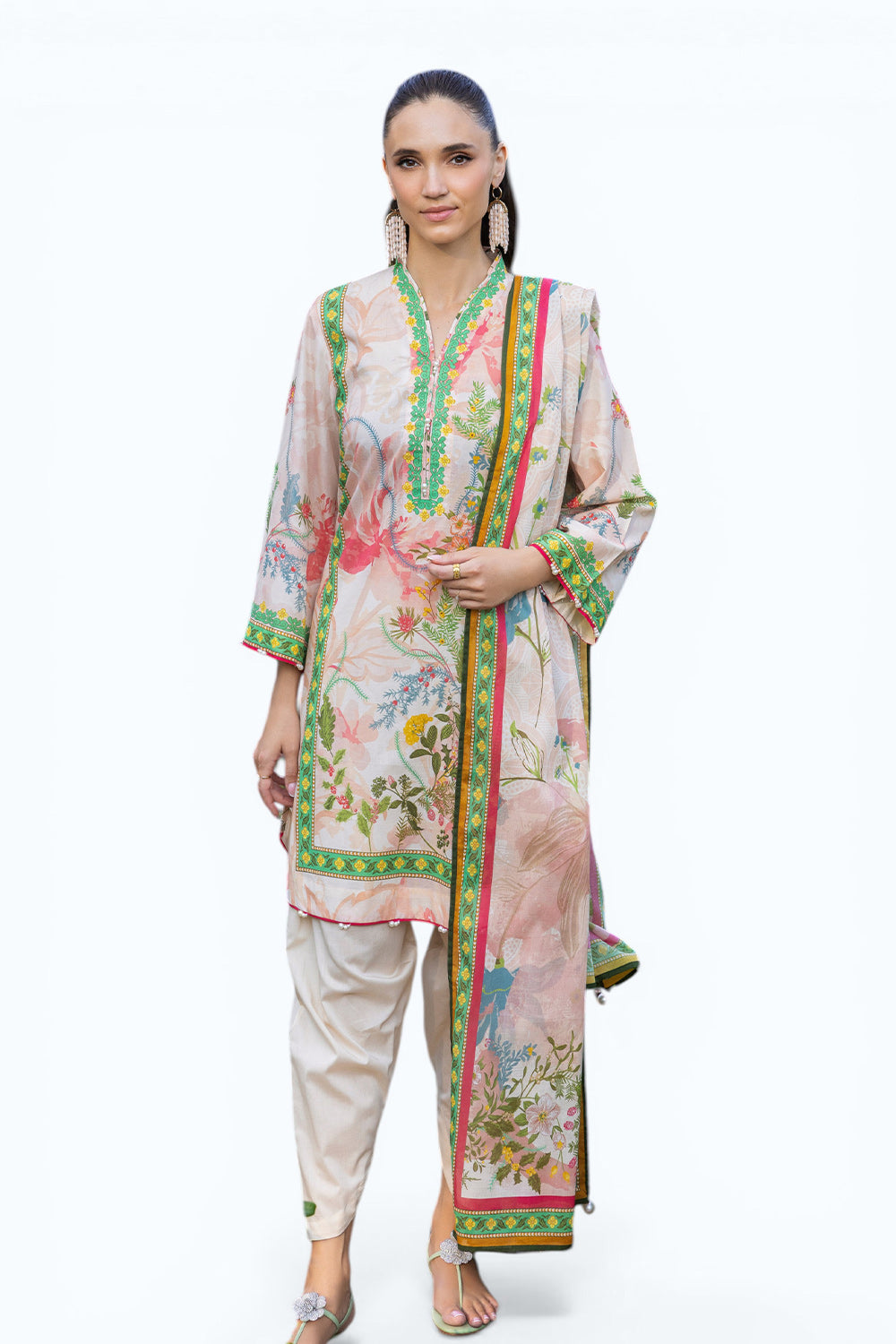 3 PIece Printed Lawn Suit