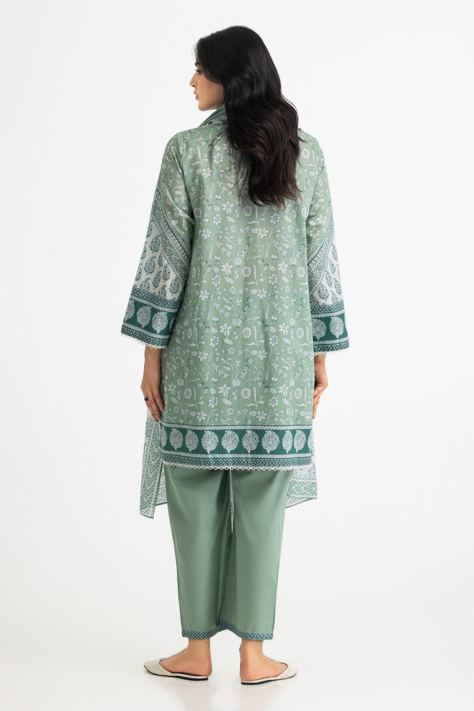 Lawn Printed Shirt And Dupatta