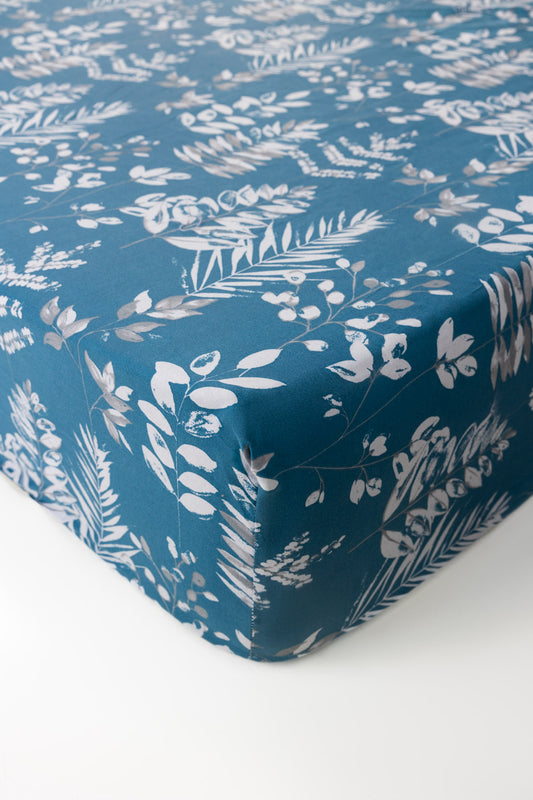 Leaf Imprint T-200 Fitted Sheet Set