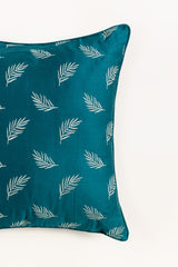 Leaf Embroidered Cushion Cover
