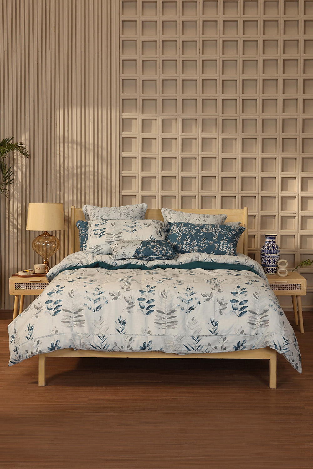 Leaf Imprint T-200 Quilt Cover Set