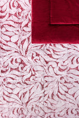 AW25-Leaf Red Plush Fleece Comforter