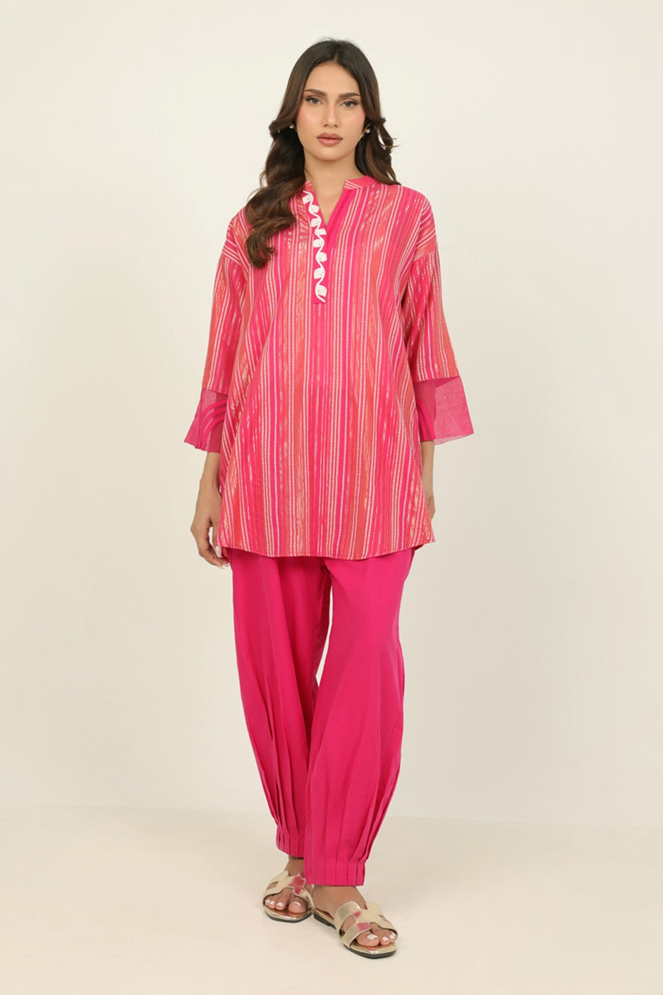 Leno Kara Dyed Shirt And Cambric Trouser