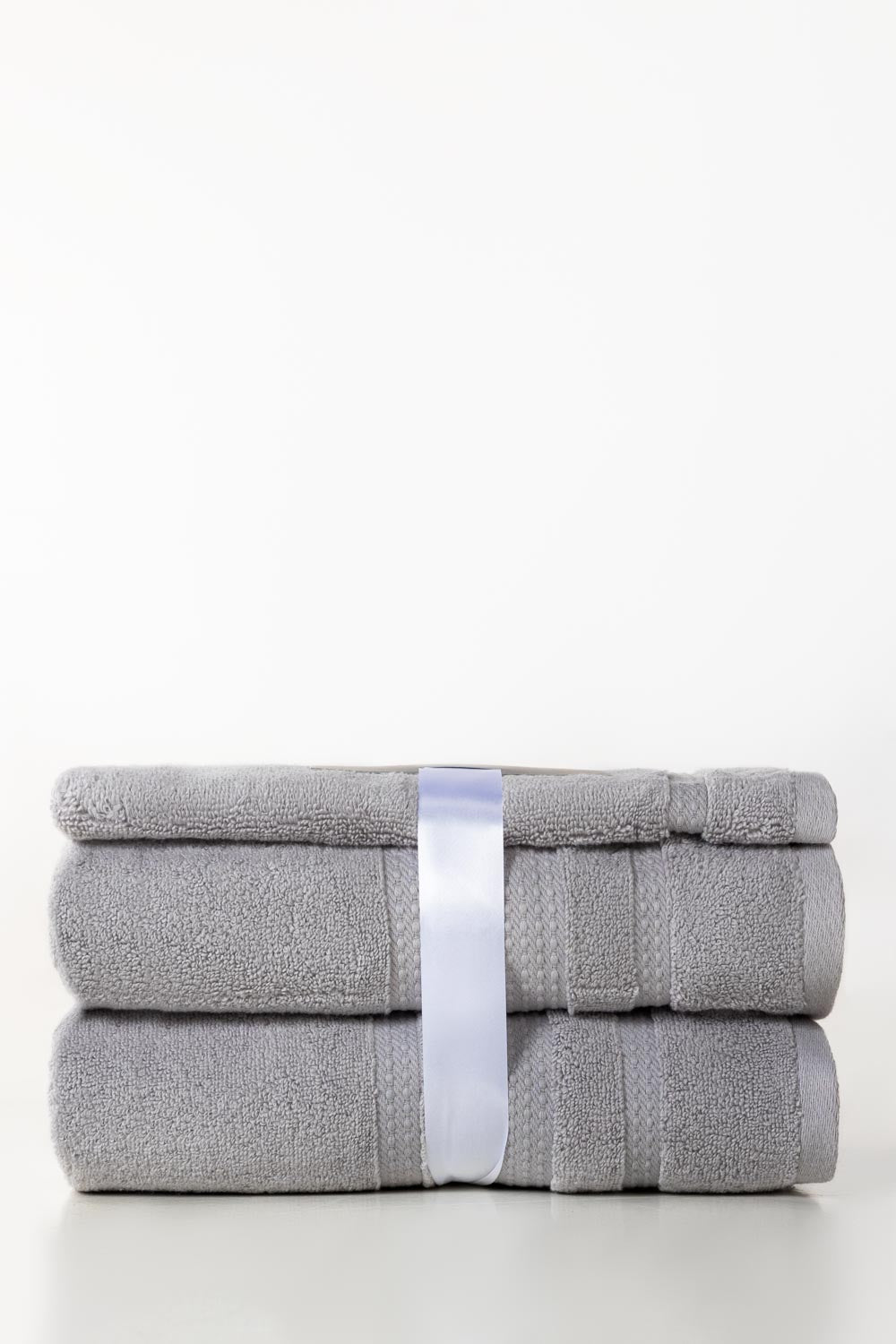 Light grey 3pc Zero Twist Towel Set