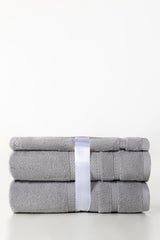 Light grey 3pc Zero Twist Towel Set