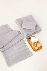 Light grey 3pc Zero Twist Towel Set