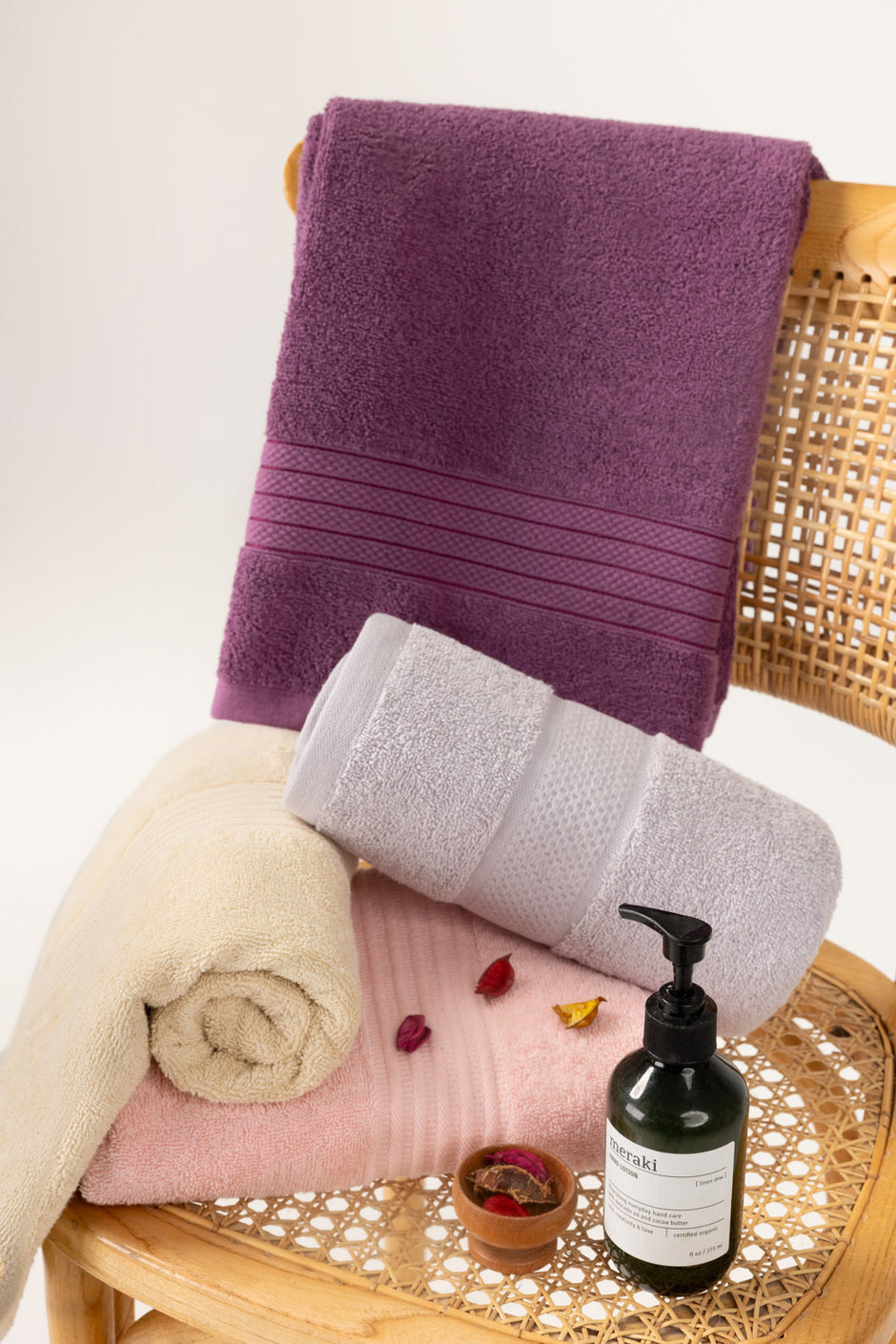 Lilac Dyed Bath Towel
