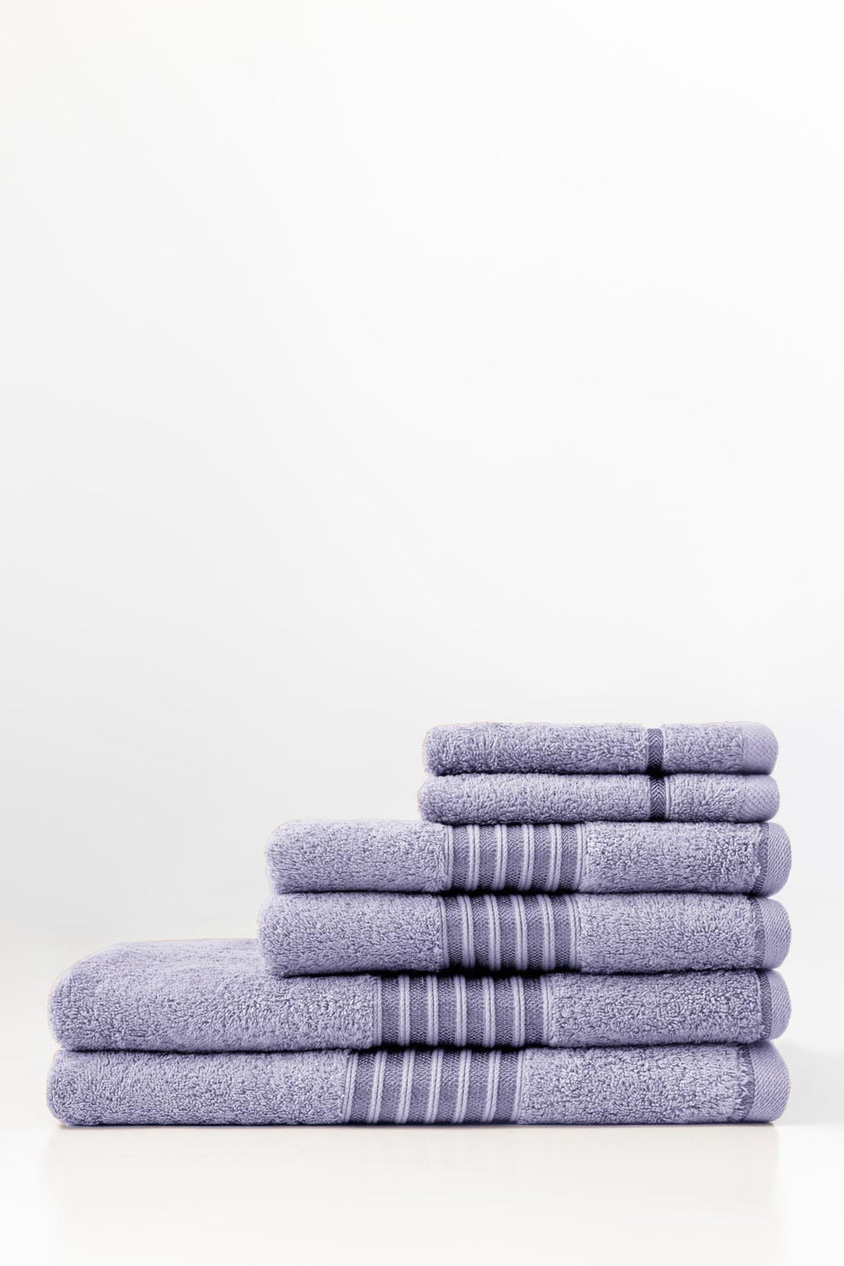 Lilac Ice 6Pcs Combed  Towel Set