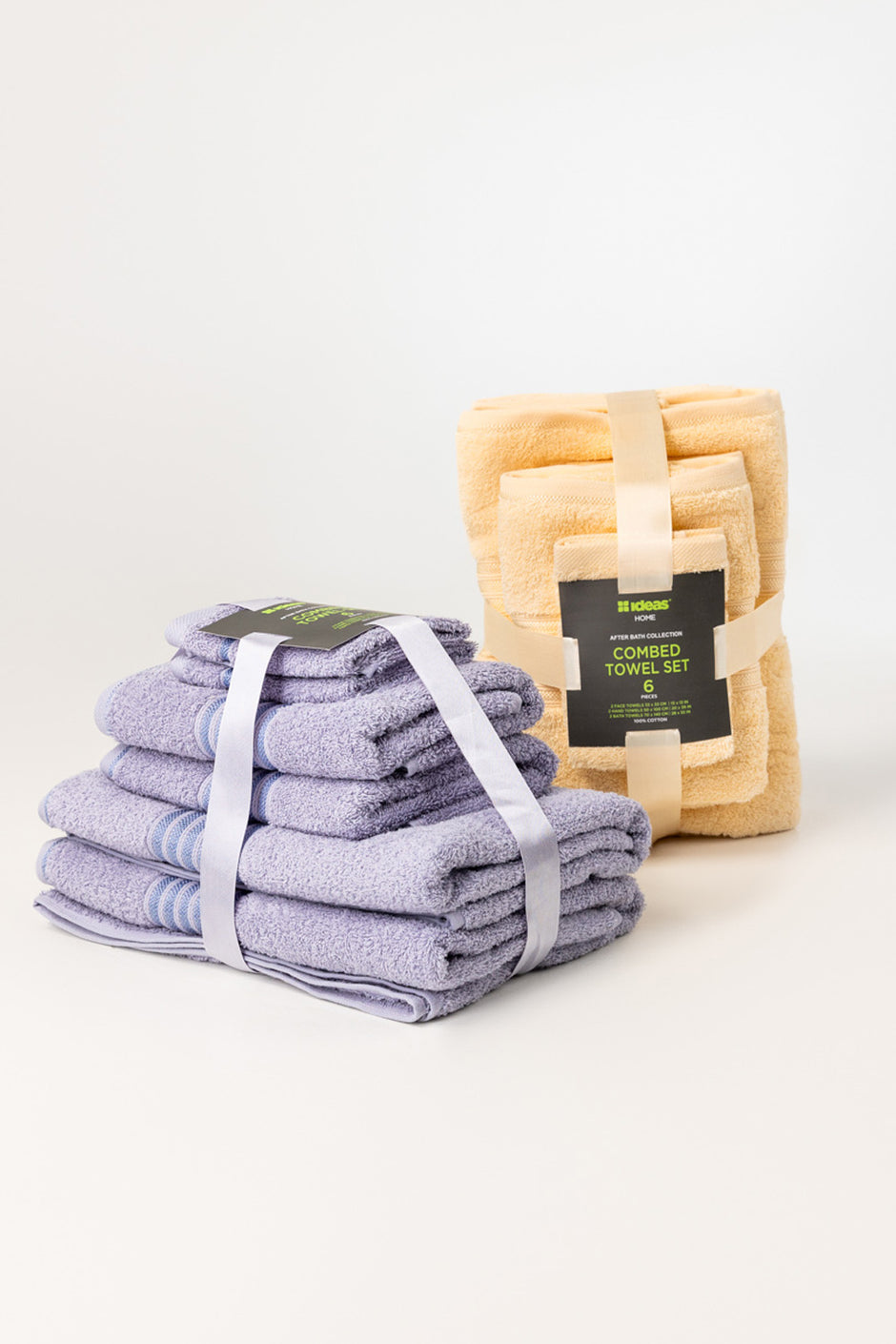 Lilac Ice 6Pcs Combed  Towel Set