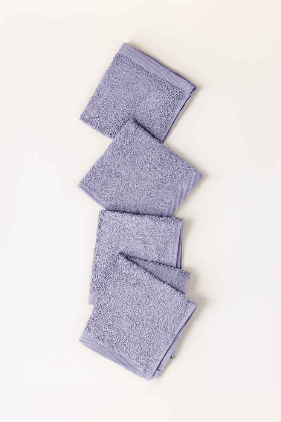 Lilac Ice 4 Pcs Combed Face Towel Set