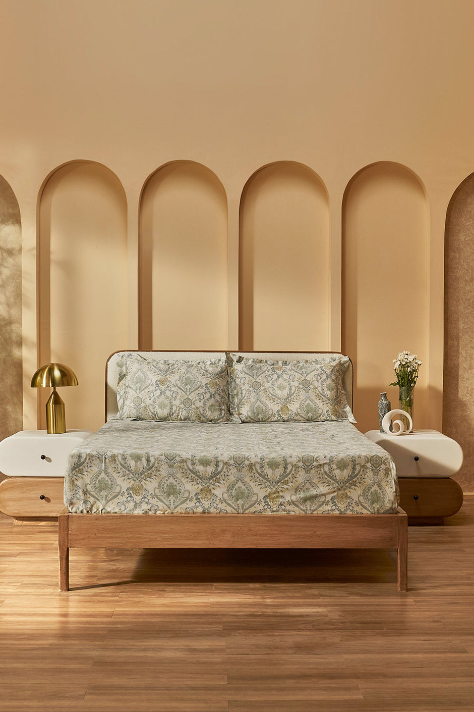 Lumiere Damask Bed Sheet Set