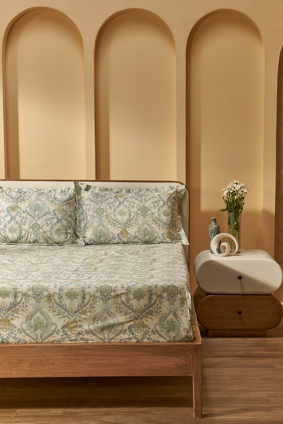 Lumiere Damask Bed Sheet Set