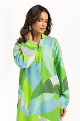 Lurex Jacquard Printed Co-Ord Set IPST-55265-B