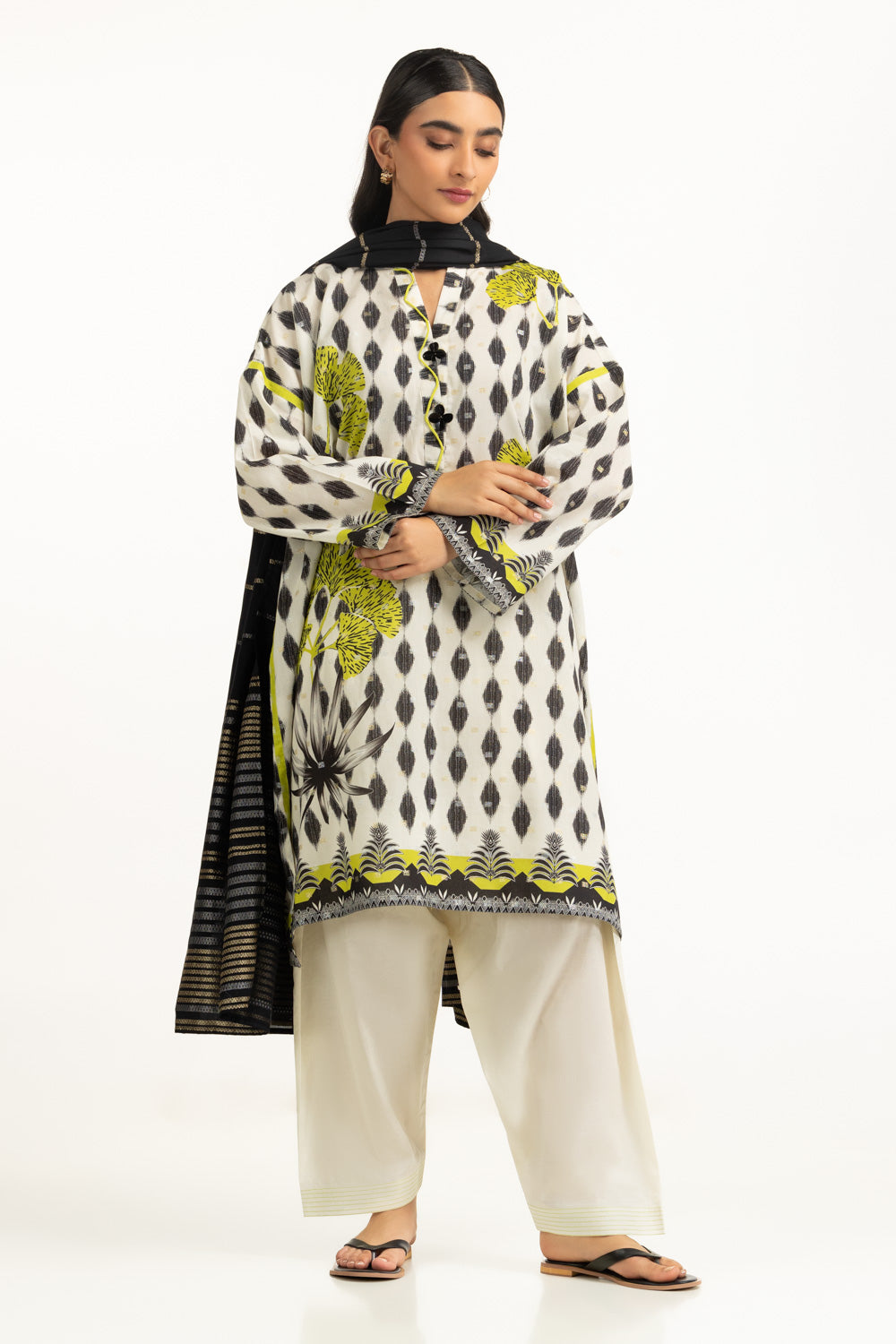 Lurex Jacquard Printed suit