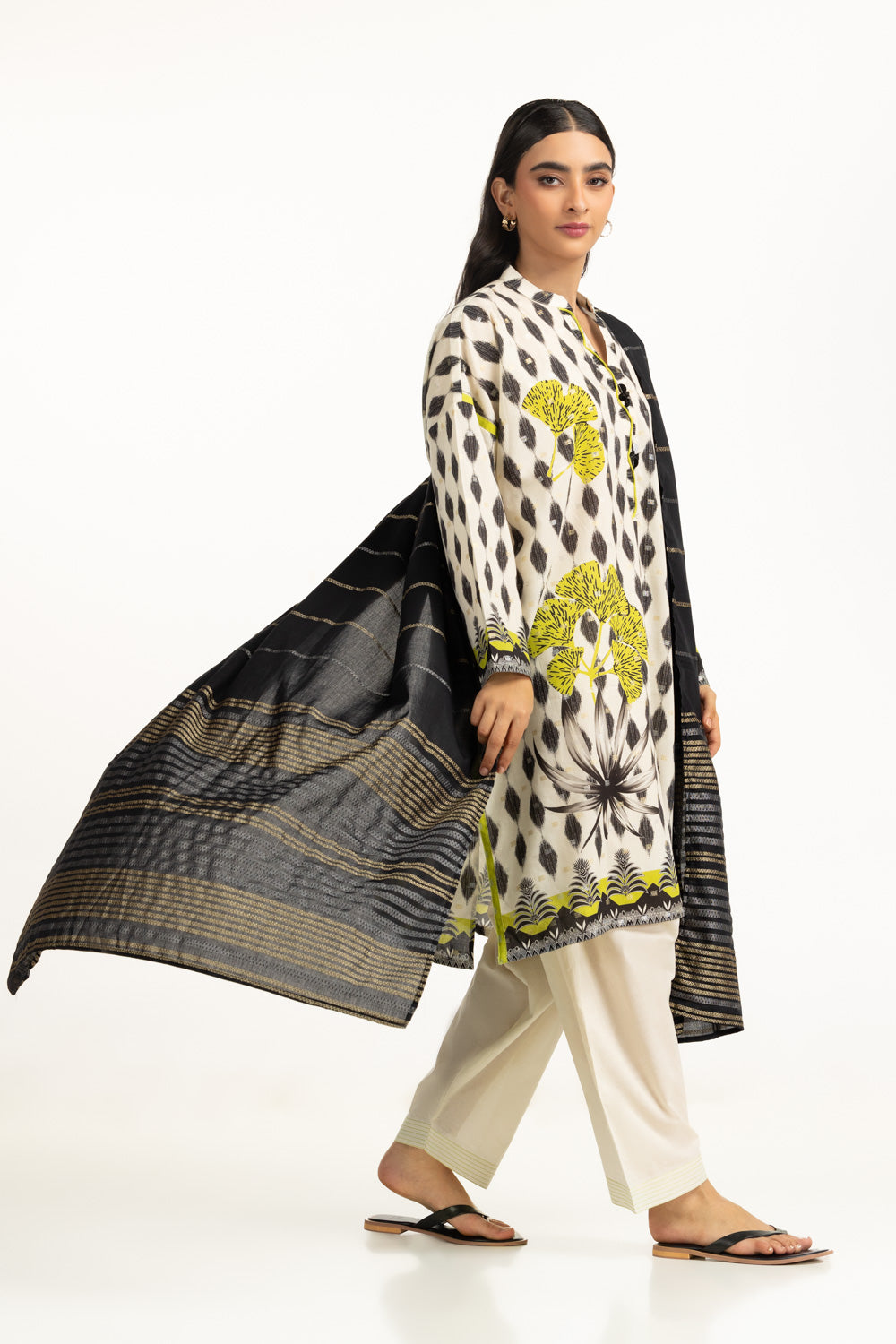 Lurex Jacquard Printed suit