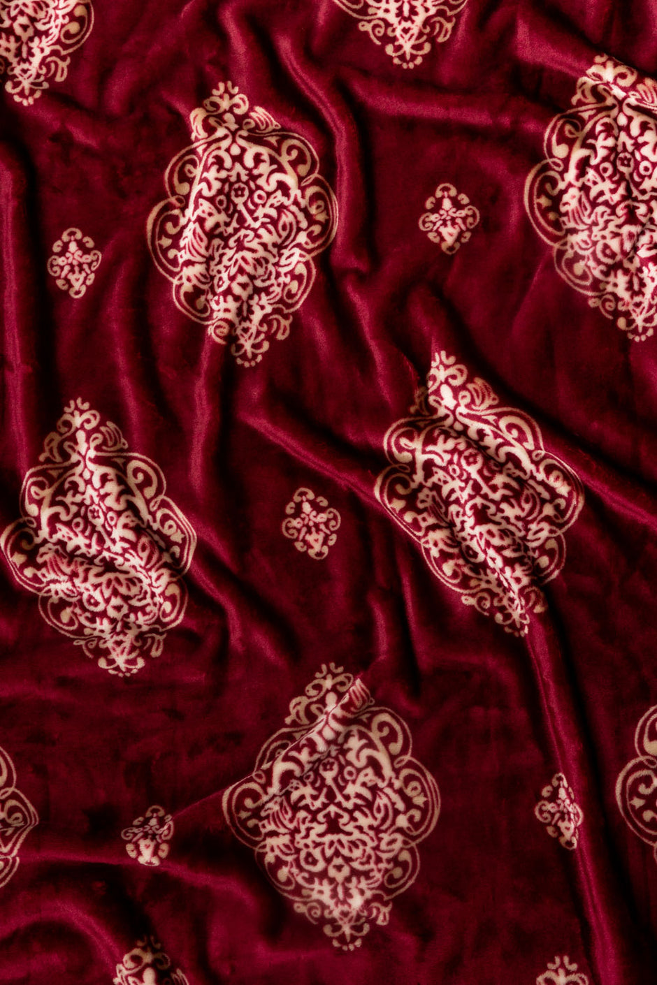 Mahogany Single Ply Fleece Throw