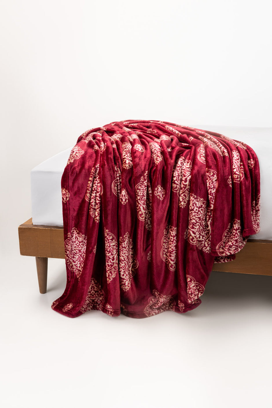 Mahogany Single Ply Fleece Throw