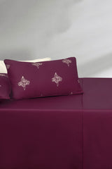 Mahogany  T-200 Embroidered Bed Sheet Set