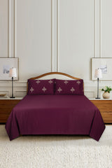 Mahogany  T-200 Embroidered Bed Sheet Set