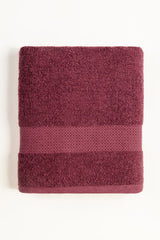 Maroon Dyed Bath Towel 25