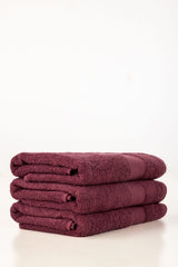 Maroon Dyed Bath Towel 25