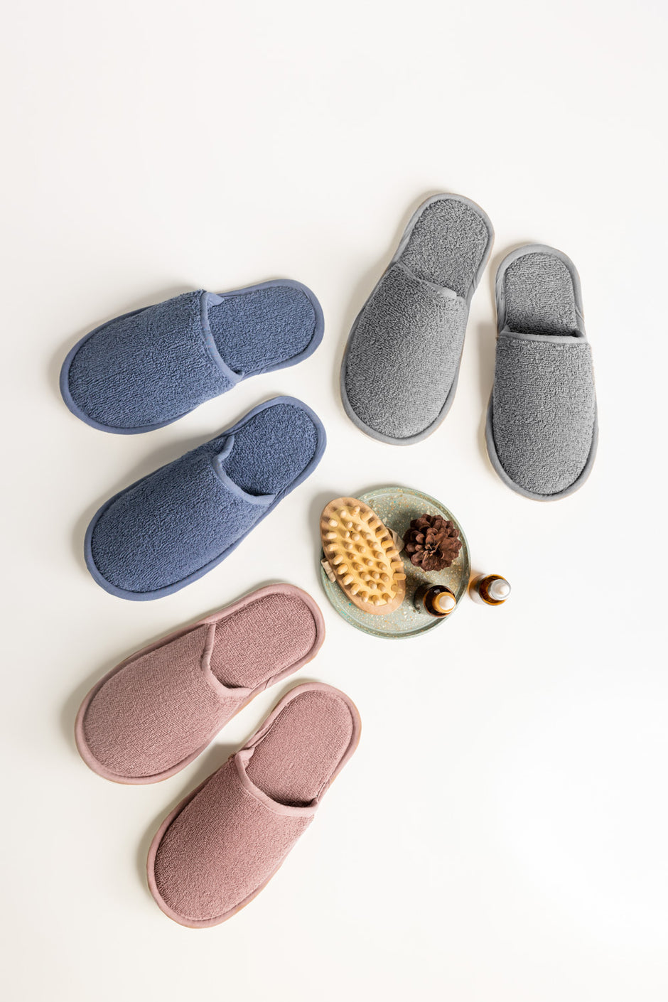Mauve Light Terry Slippers